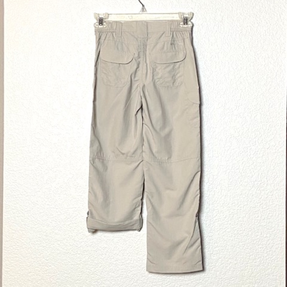 🍍White Sierra NWT Girls Beige Cargo Roll Up Pants - Picture 2 of 8